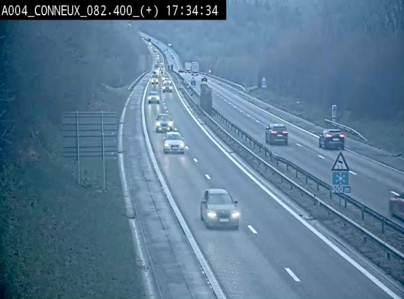 Webcam à hauteur de Conneux sur l'E411 en direction du sud de la Belgique