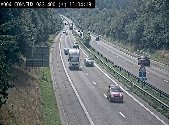 Webcam à hauteur de Conneux sur l'E411 en direction du sud de la Belgique