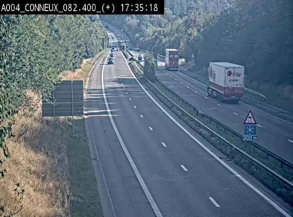 <h2>Webcam à hauteur de Conneux sur l'E411 en direction du sud de la Belgique</h2>