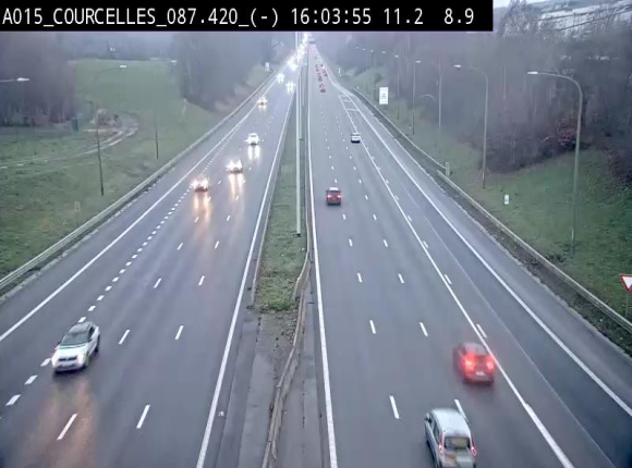 <h2>Webcam autoroute Belgique - Viesville - E42 direction Mons - BK 84.35</h2>
