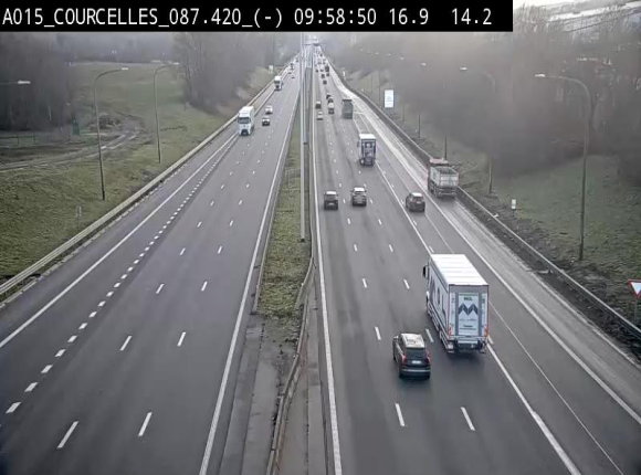 <h2>Webcam autoroute Belgique - Viesville - E42 direction Mons - BK 84.35</h2>