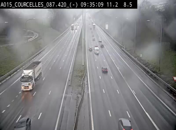 <h2>Webcam autoroute Belgique - Viesville - E42 direction Mons - BK 84.35</h2>
