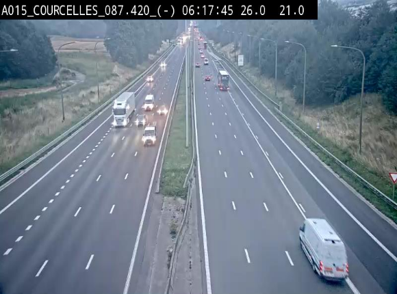 <h2>Webcam autoroute Belgique - Viesville - E42 direction Mons - BK 84.35</h2>