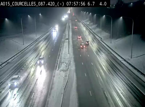 <h2>Webcam autoroute Belgique - Viesville - E42 direction Mons - BK 84.35</h2>