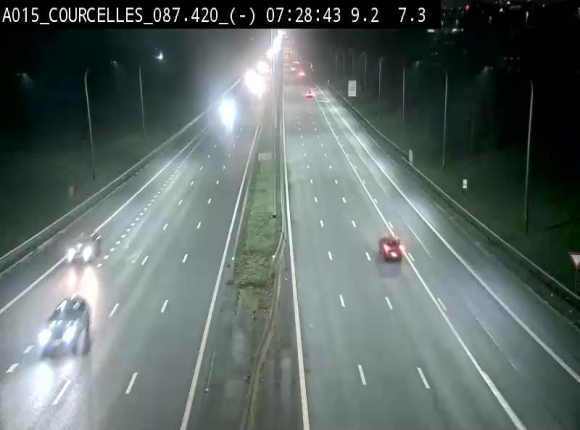 <h2>Webcam autoroute Belgique - Viesville - E42 direction Mons - BK 84.35</h2>
