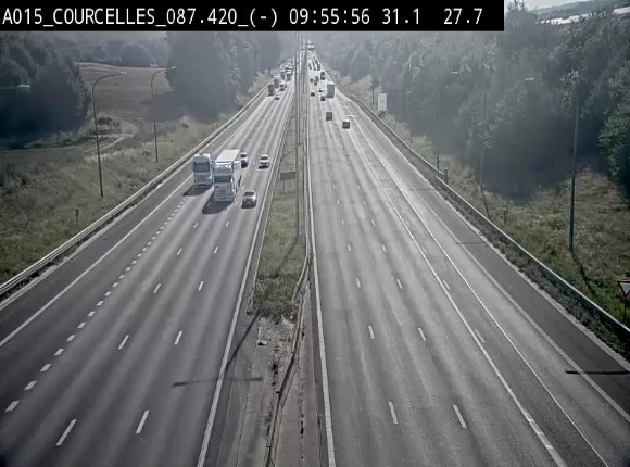 <h2>Webcam autoroute Belgique - Viesville - E42 direction Mons - BK 84.35</h2>
