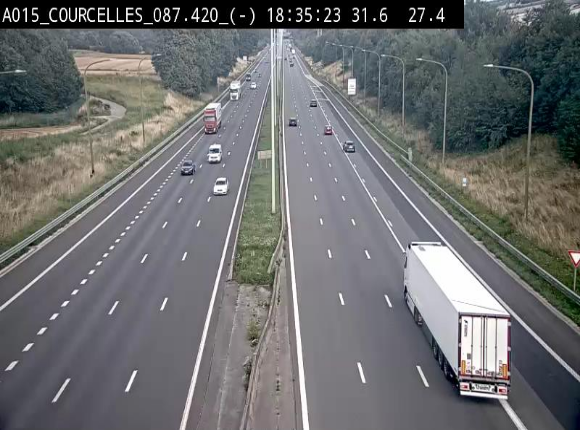 <h2>Webcam autoroute Belgique - Viesville - E42 direction Mons - BK 84.35</h2>