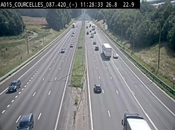 <h2>Webcam autoroute Belgique - Viesville - E42 direction Mons - BK 84.35</h2>