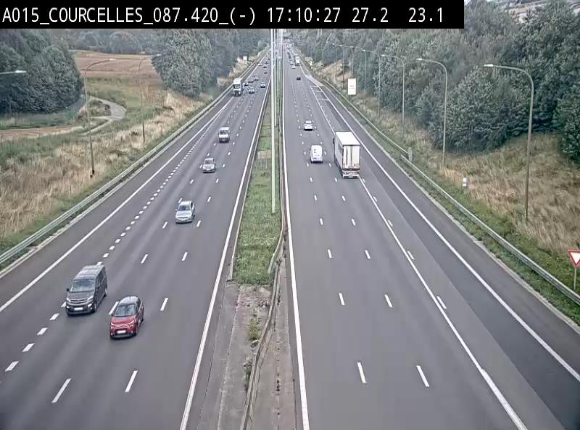 <h2>Webcam autoroute Belgique - Viesville - E42 direction Mons - BK 84.35</h2>
