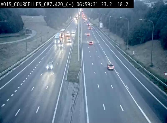 <h2>Webcam autoroute Belgique - Viesville - E42 direction Mons - BK 84.35</h2>