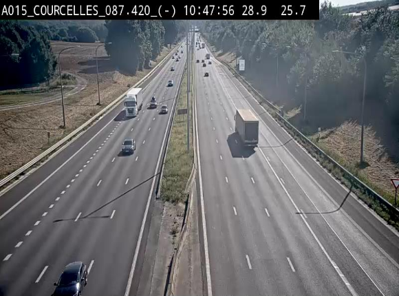 <h2>Webcam autoroute Belgique - Viesville - E42 direction Mons - BK 84.35</h2>