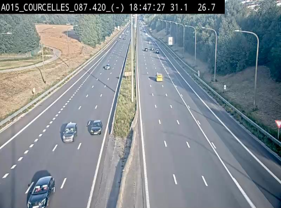 <h2>Webcam autoroute Belgique - Viesville - E42 direction Mons - BK 84.35</h2>