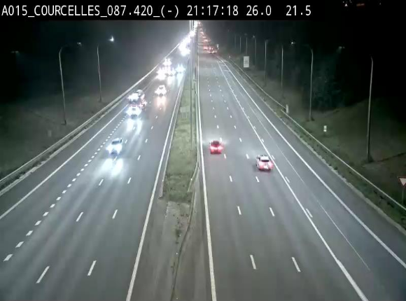 <h2>Webcam autoroute Belgique - Viesville - E42 direction Mons - BK 84.35</h2>