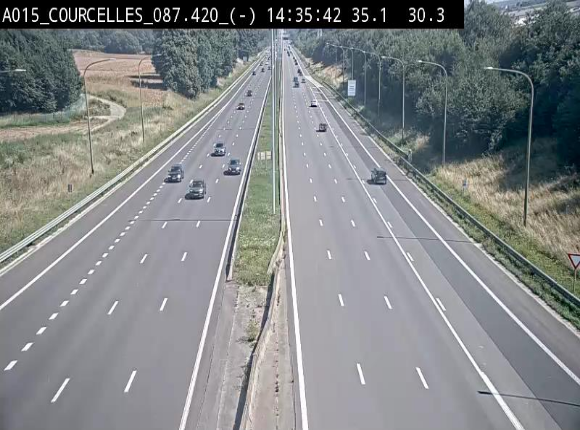 <h2>Webcam autoroute Belgique - Viesville - E42 direction Mons - BK 84.35</h2>