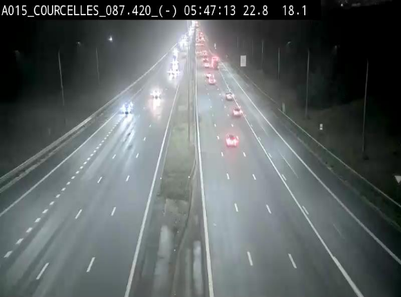 <h2>Webcam autoroute Belgique - Viesville - E42 direction Mons - BK 84.35</h2>