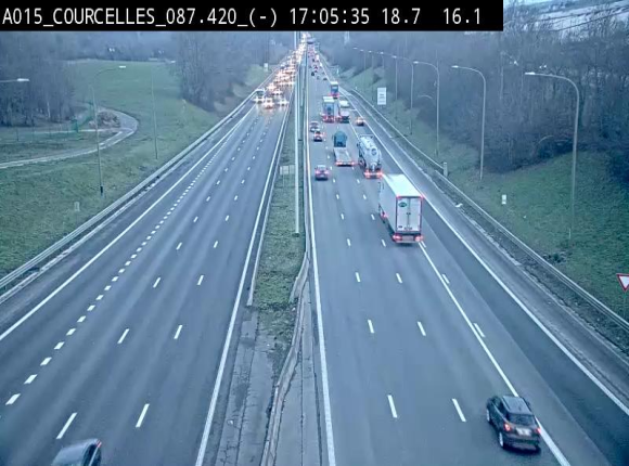 <h2>Webcam autoroute Belgique - Viesville - E42 direction Mons - BK 84.35</h2>