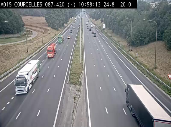 <h2>Webcam autoroute Belgique - Viesville - E42 direction Mons - BK 84.35</h2>