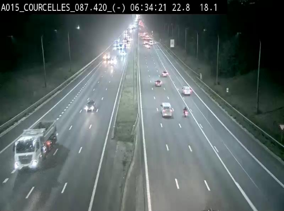<h2>Webcam autoroute Belgique - Viesville - E42 direction Mons - BK 84.35</h2>