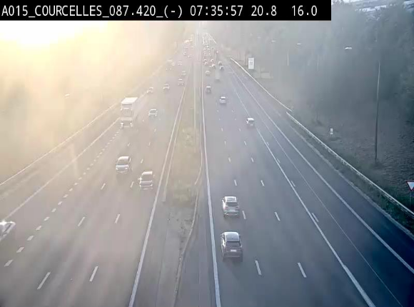 <h2>Webcam autoroute Belgique - Viesville - E42 direction Mons - BK 84.35</h2>