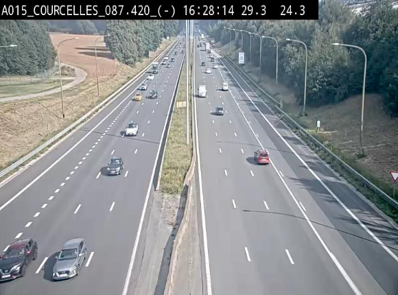 <h2>Webcam autoroute Belgique - Viesville - E42 direction Mons - BK 84.35</h2>