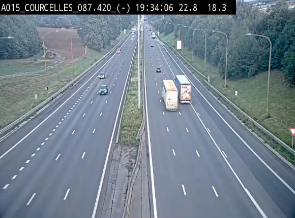 <h2>Webcam autoroute Belgique - Viesville - E42 direction Mons - BK 84.35</h2>