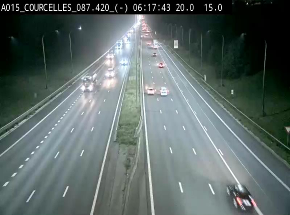 <h2>Webcam autoroute Belgique - Viesville - E42 direction Mons - BK 84.35</h2>