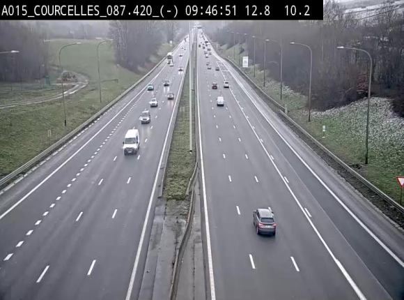 Webcam autoroute Belgique - Viesville - E42 direction Mons - BK 84.35