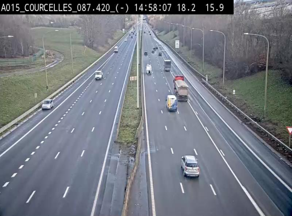 <h2>Webcam autoroute Belgique - Viesville - E42 direction Mons - BK 84.35</h2>