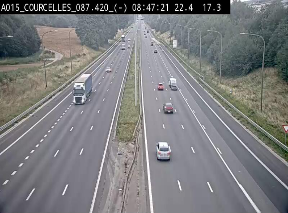 <h2>Webcam autoroute Belgique - Viesville - E42 direction Mons - BK 84.35</h2>