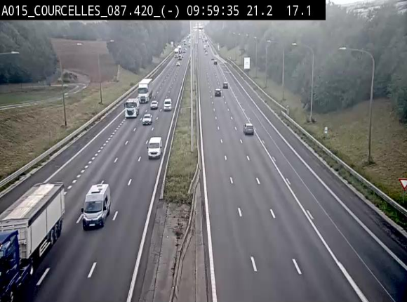 <h2>Webcam autoroute Belgique - Viesville - E42 direction Mons - BK 84.35</h2>