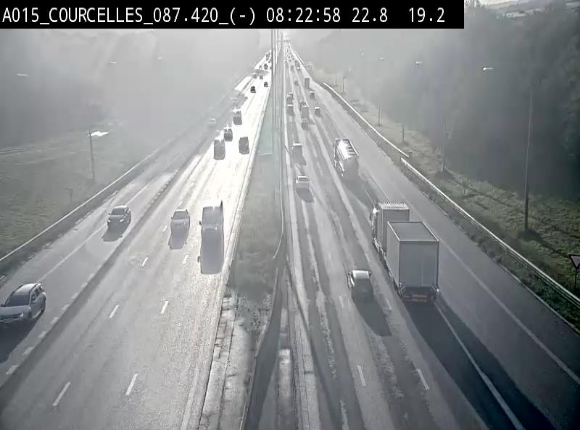 <h2>Webcam autoroute Belgique - Viesville - E42 direction Mons - BK 84.35</h2>