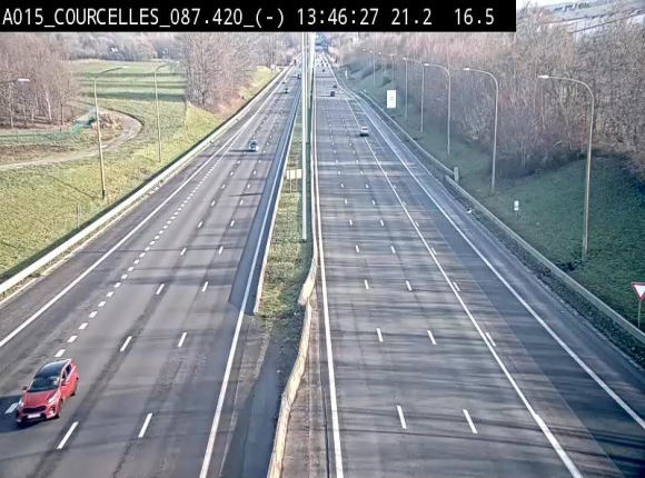 <h2>Webcam autoroute Belgique - Viesville - E42 direction Mons - BK 84.35</h2>