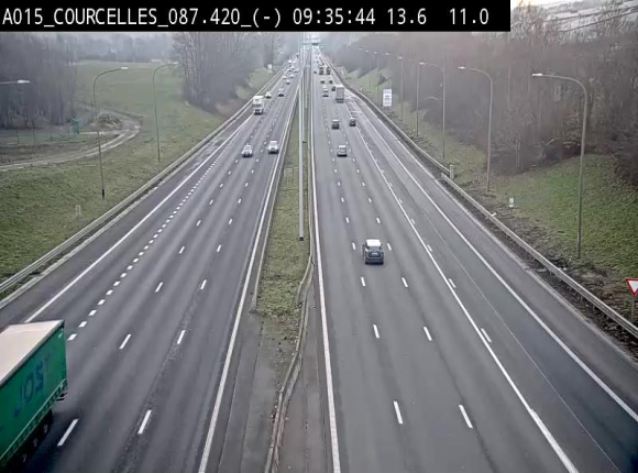 <h2>Webcam autoroute Belgique - Viesville - E42 direction Mons - BK 84.35</h2>