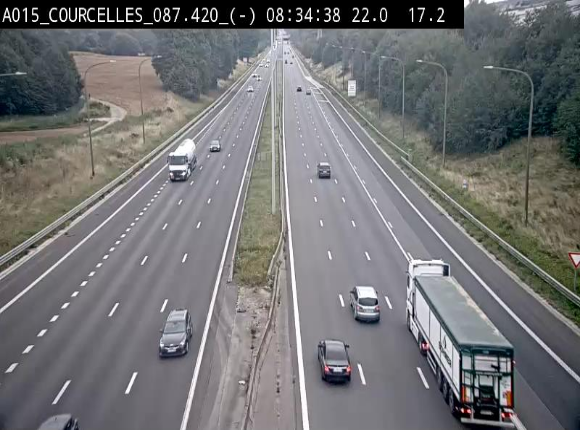 <h2>Webcam autoroute Belgique - Viesville - E42 direction Mons - BK 84.35</h2>
