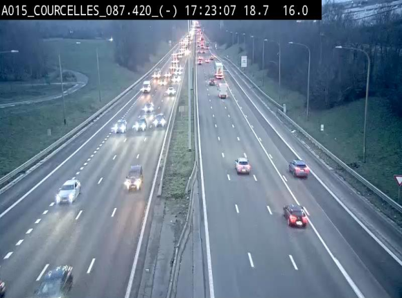 <h2>Webcam autoroute Belgique - Viesville - E42 direction Mons - BK 84.35</h2>