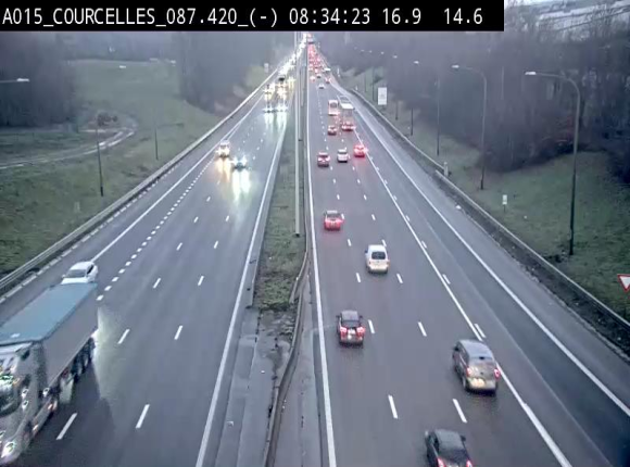 <h2>Webcam autoroute Belgique - Viesville - E42 direction Mons - BK 84.35</h2>