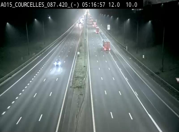 <h2>Webcam autoroute Belgique - Viesville - E42 direction Mons - BK 84.35</h2>