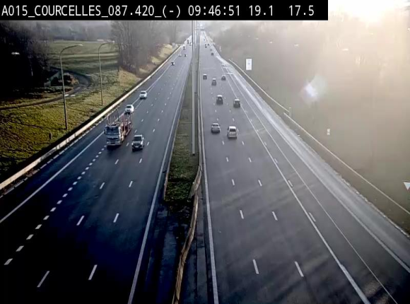 <h2>Webcam autoroute Belgique - Viesville - E42 direction Mons - BK 84.35</h2>