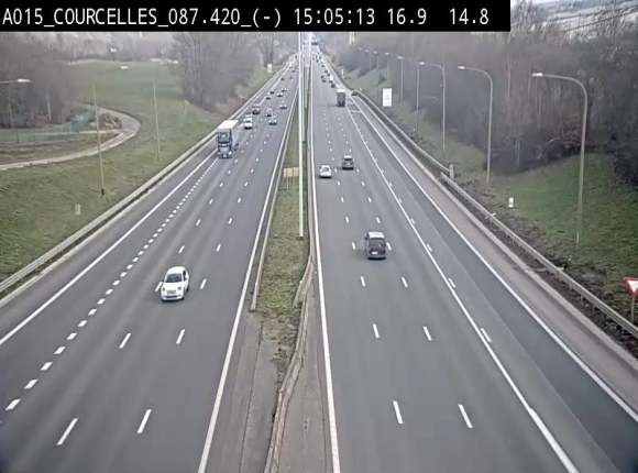 <h2>Webcam autoroute Belgique - Viesville - E42 direction Mons - BK 84.35</h2>