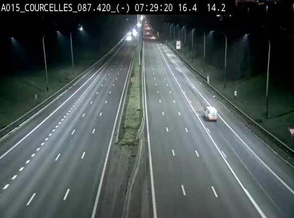 <h2>Webcam autoroute Belgique - Viesville - E42 direction Mons - BK 84.35</h2>