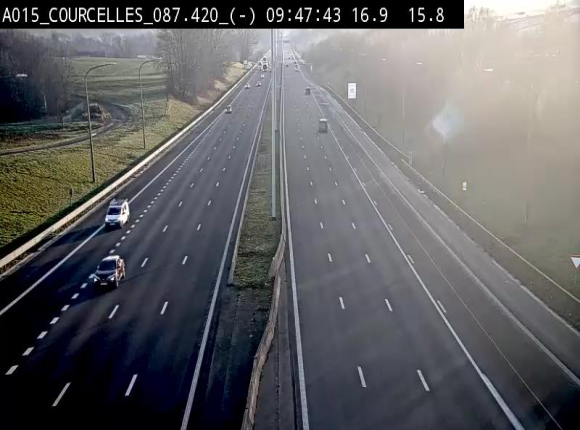 <h2>Webcam autoroute Belgique - Viesville - E42 direction Mons - BK 84.35</h2>
