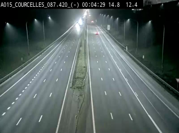 <h2>Webcam autoroute Belgique - Viesville - E42 direction Mons - BK 84.35</h2>