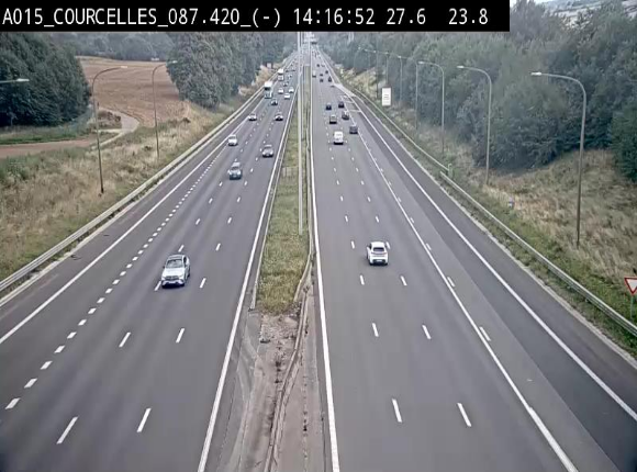 <h2>Webcam autoroute Belgique - Viesville - E42 direction Mons - BK 84.35</h2>