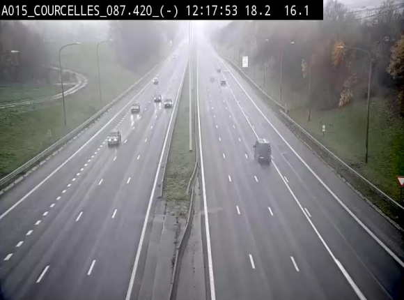 Webcam autoroute Belgique - Viesville - E42 direction Mons - BK 84.35