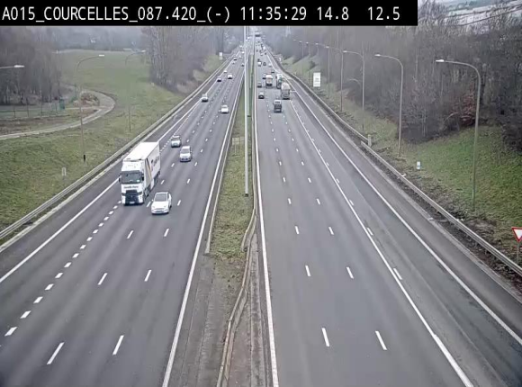 <h2>Webcam autoroute Belgique - Viesville - E42 direction Mons - BK 84.35</h2>