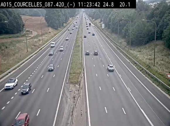 <h2>Webcam autoroute Belgique - Viesville - E42 direction Mons - BK 84.35</h2>
