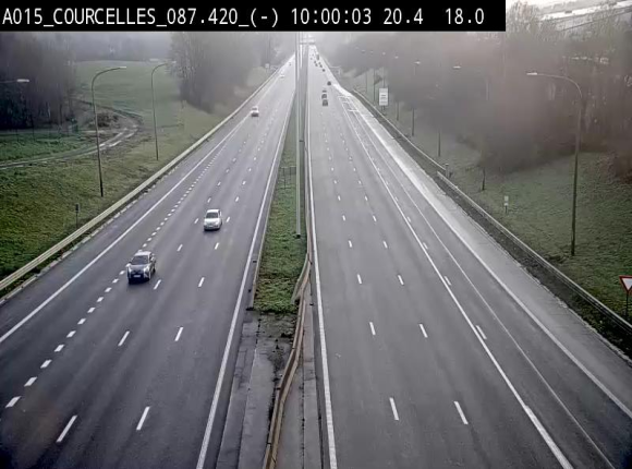 <h2>Webcam autoroute Belgique - Viesville - E42 direction Mons - BK 84.35</h2>