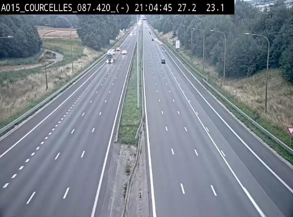 Webcam autoroute Belgique - Viesville - E42 direction Mons - BK 84.35