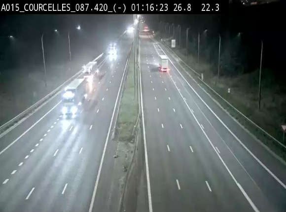 <h2>Webcam autoroute Belgique - Viesville - E42 direction Mons - BK 84.35</h2>