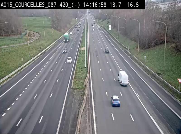 <h2>Webcam autoroute Belgique - Viesville - E42 direction Mons - BK 84.35</h2>